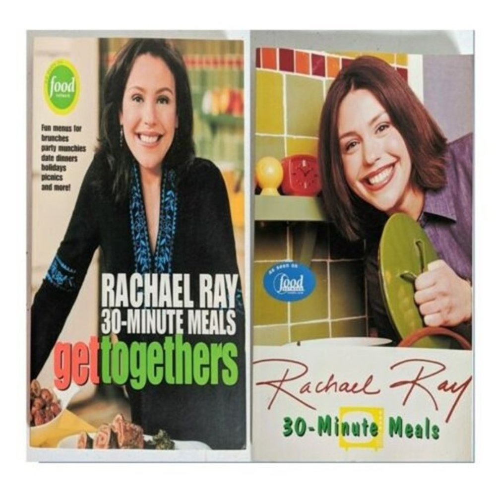 30-Minute Meals & "Get Togethers" Rachael Ray Paperback Food Network 2 Cookbooks